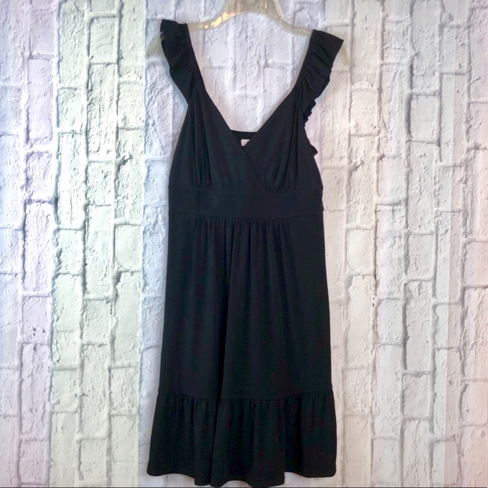 WHBM Black Ruffled Dress